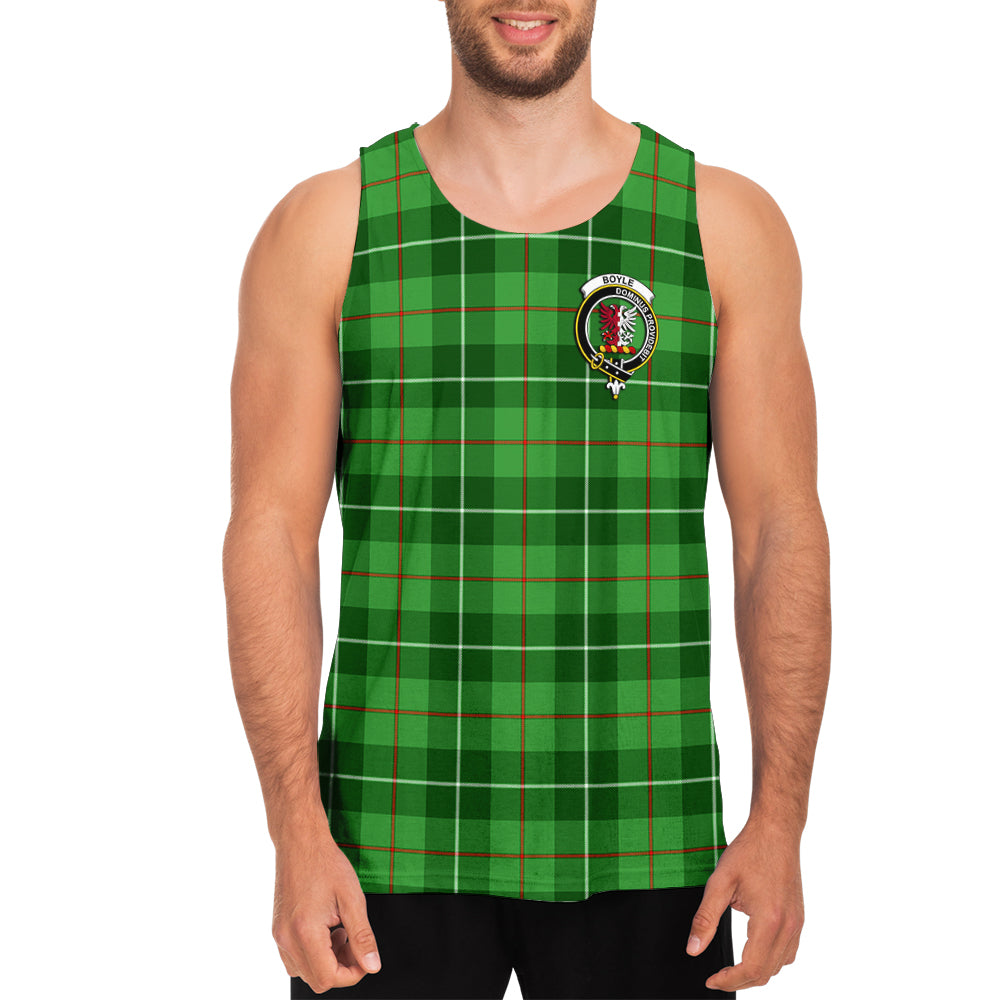 Boyle Tartan Mens Tank Top with Family Crest - Tartan Vibes Clothing