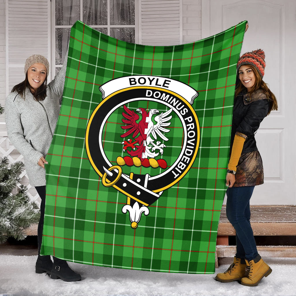 Boyle Tartan Blanket with Family Crest - Tartan Vibes Clothing