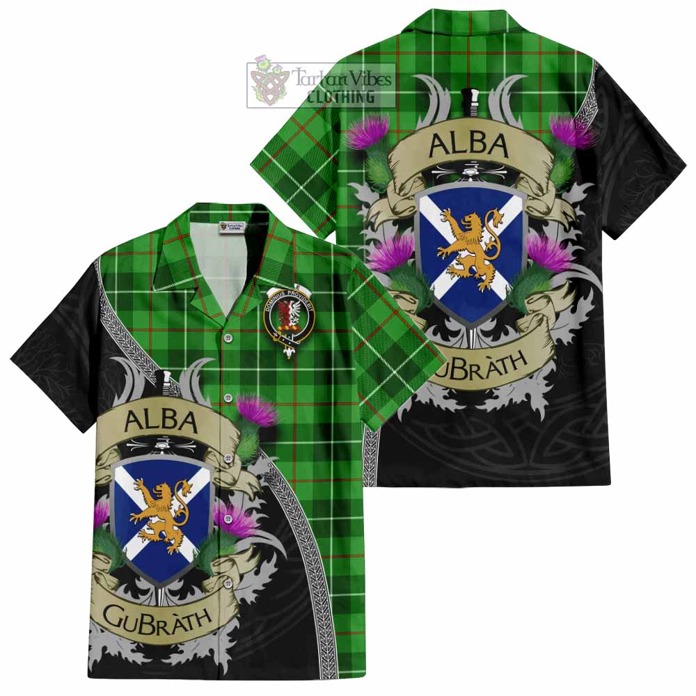 Boyle Tartan Family Crest Hawaiian Shirt Lion Rampant Royal Thistle Shield Celtic Inspired - Tartan Vibes Clothing
