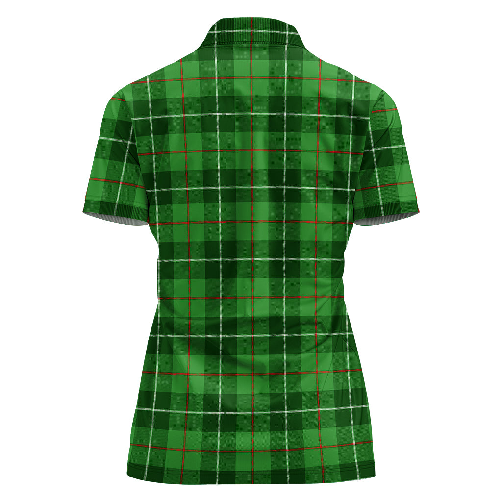 Boyle Tartan Polo Shirt with Family Crest For Women - Tartanvibesclothing