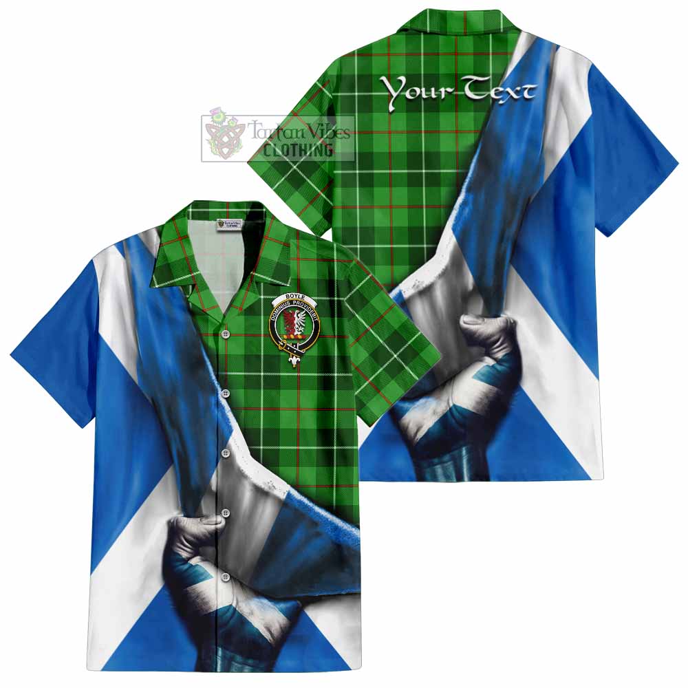 Boyle Tartan Hawaiian Shirt with Family Crest Scotland Patriotic Style - Tartan Vibes Clothing