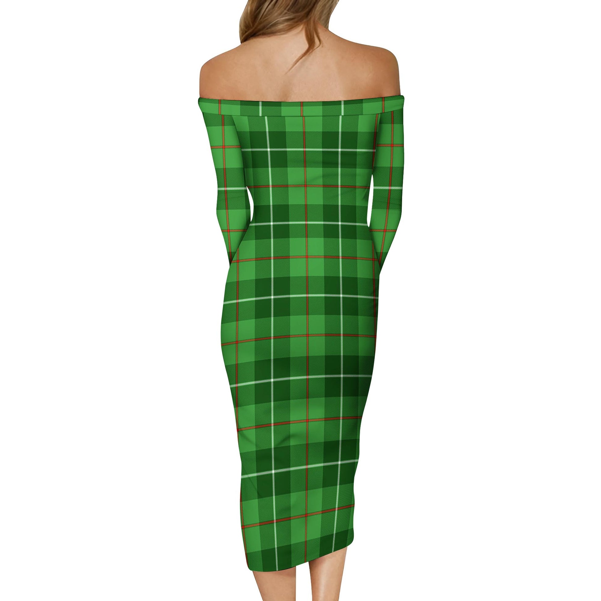 Boyle Tartan Off Shoulder Lady Dress - Tartan Vibes Clothing