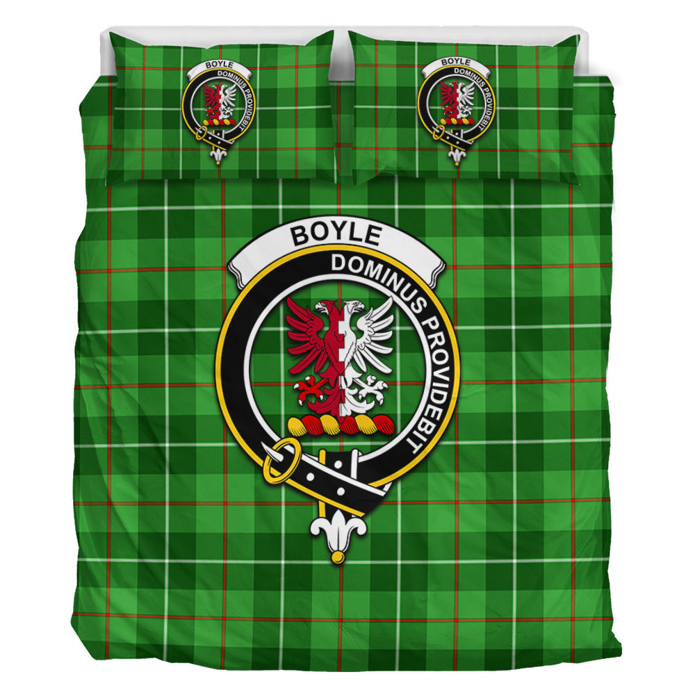 Boyle Tartan Bedding Set with Family Crest - Tartan Vibes Clothing