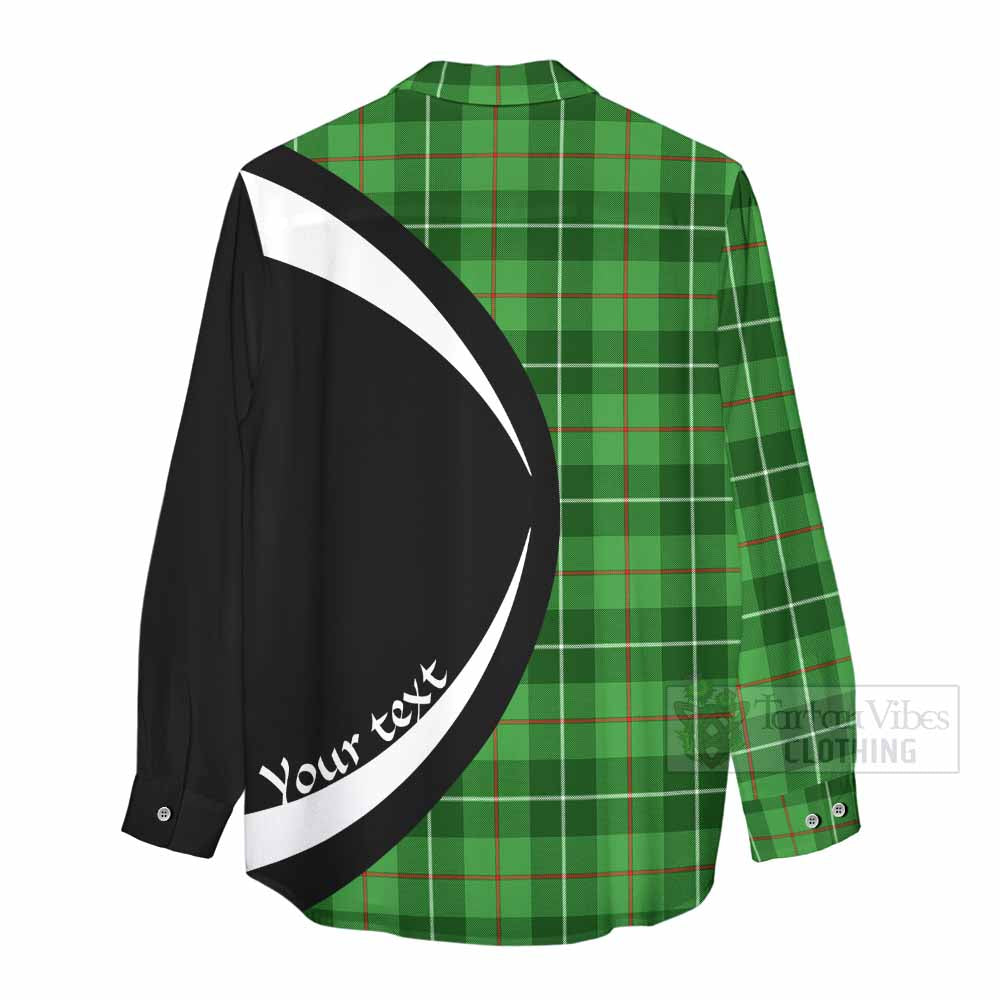 Boyle Tartan Women's Casual Shirt with Family Crest Circle Style - Tartan Vibes Clothing
