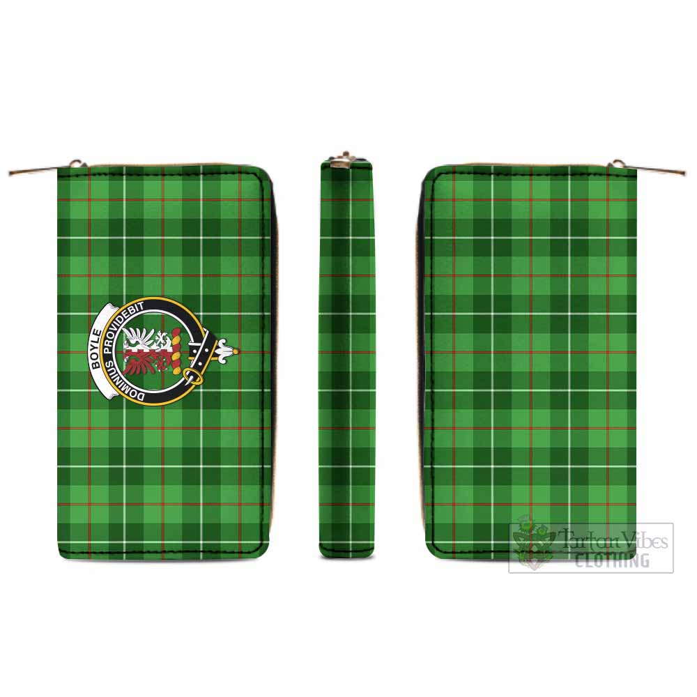 Boyle Tartan Women's Leather Wallet with Family Crest - Tartan Vibes Clothing
