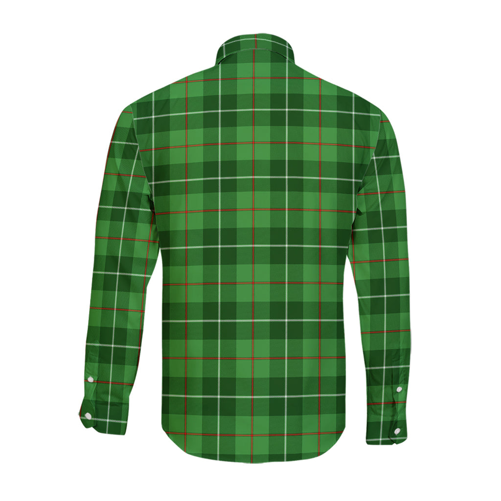 Boyle Tartan Long Sleeve Button Up Shirt with Family Crest - Tartan Vibes Clothing