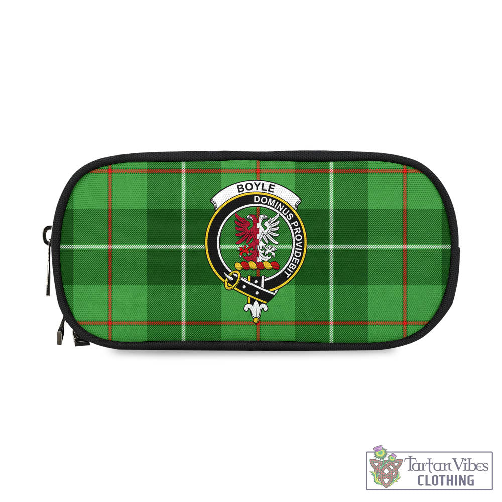 Boyle Tartan Pen and Pencil Case with Family Crest - Tartan Vibes Clothing