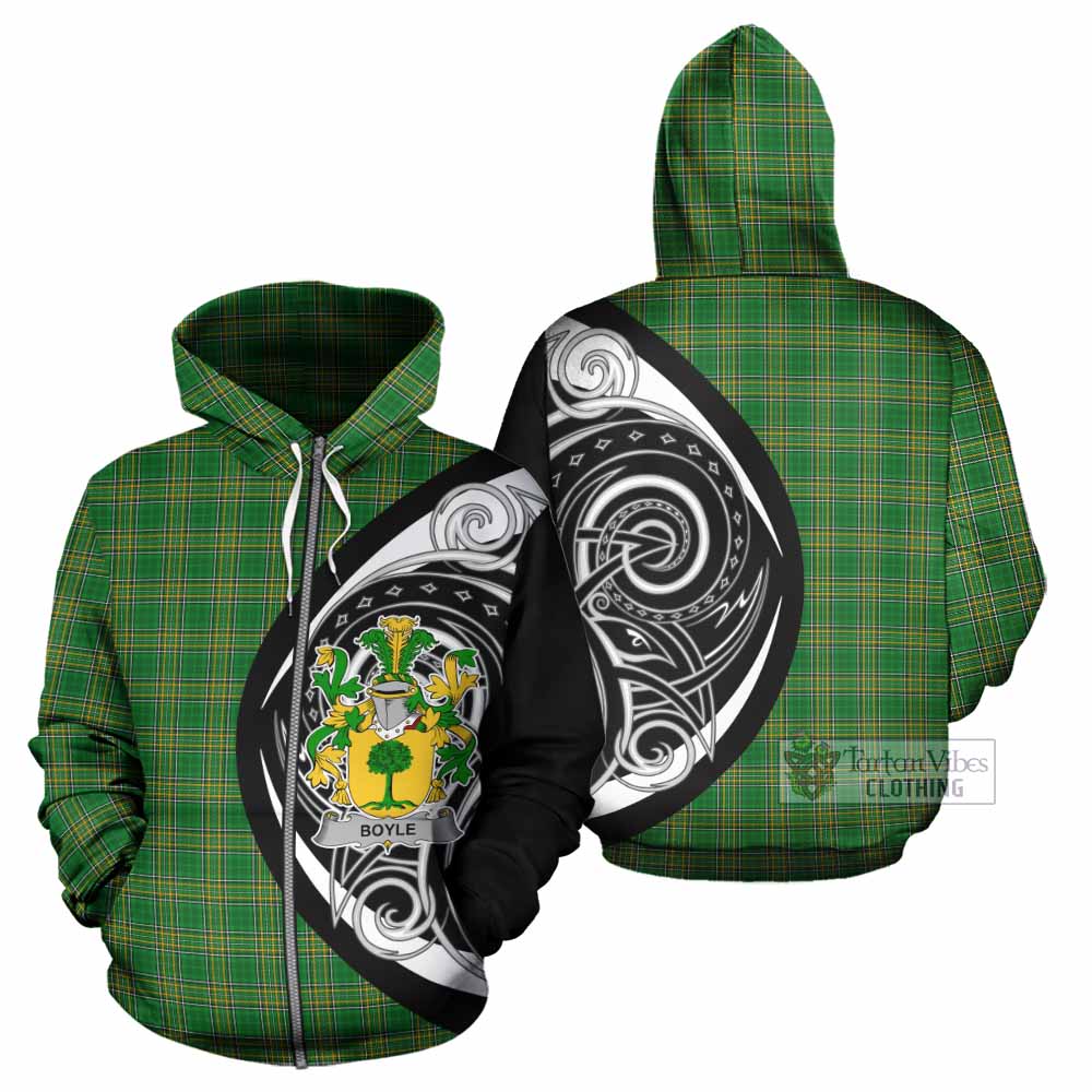 Tartan Vibes Clothing Boyle Irish Clan Hoodie Celtic Circle Style