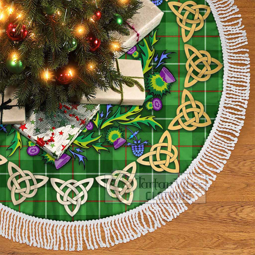Boyle Tartan Christmas Tree Skirt with Thistle Celtic Knot Style - Tartan Vibes Clothing