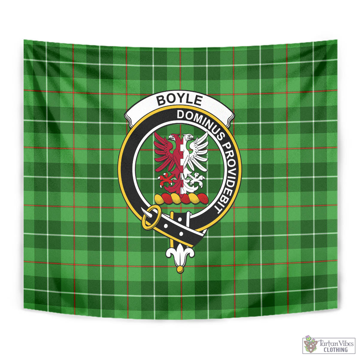 Boyle Tartan Tapestry Wall Hanging and Home Decor for Room with Family Crest - Tartan Vibes Clothing