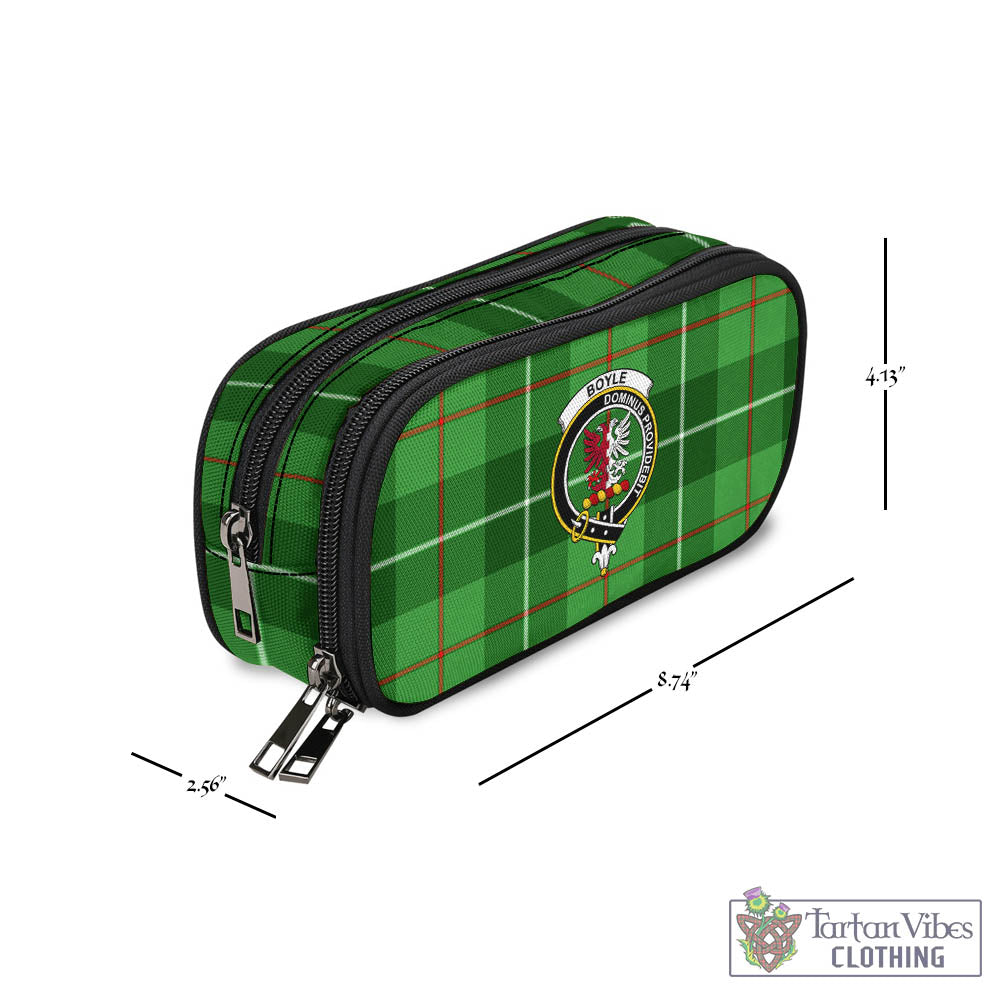 Boyle Tartan Pen and Pencil Case with Family Crest - Tartan Vibes Clothing