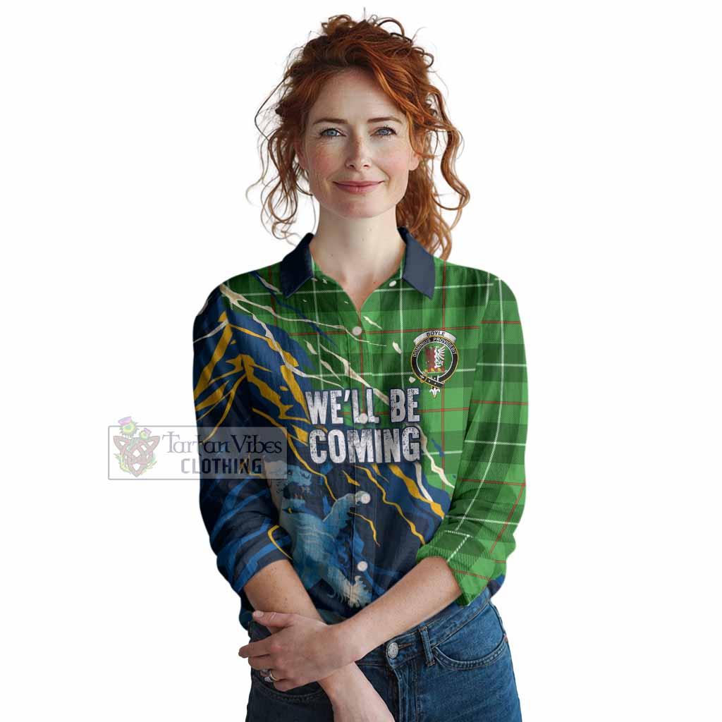 Boyle Scotland Tartan Women Casual Shirt WC2026 Football - We'll Be Coming