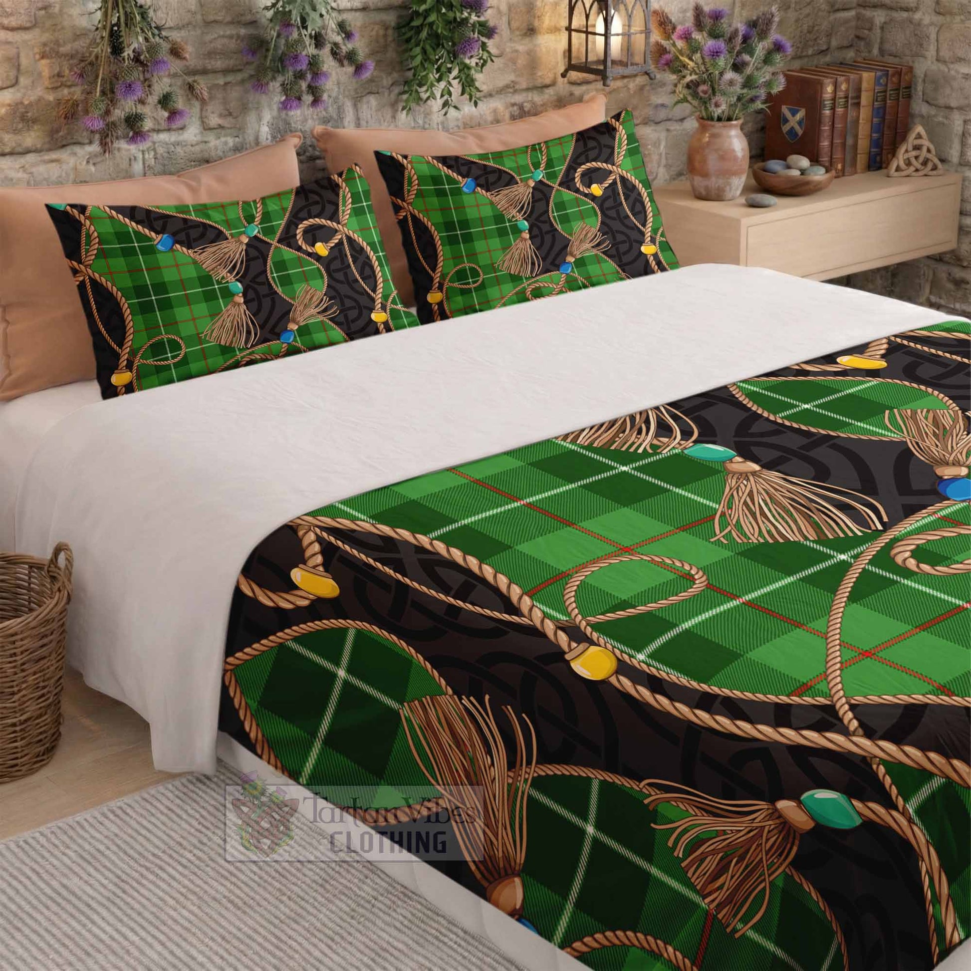 Boyle Scottish Tartan Twisted Ropes Stylized Bedding Set - Tartan Vibes Clothing