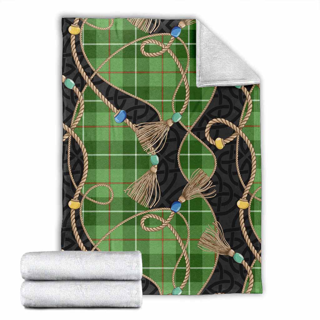 Boyle Scottish Tartan Twisted Ropes Stylized Blanket X-Large 59 x 79 inches 150 x 200 cm - Tartan Vibes Clothing