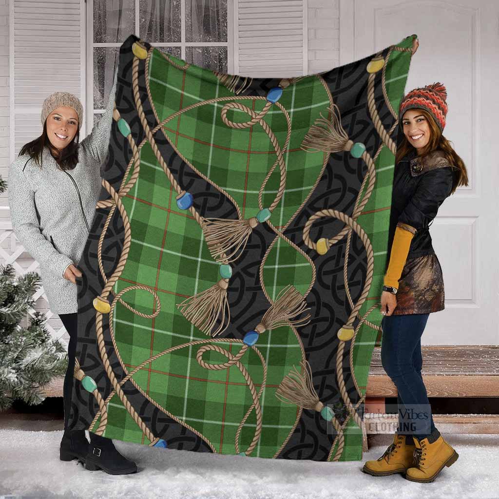Boyle Scottish Tartan Twisted Ropes Stylized Blanket - Tartan Vibes Clothing