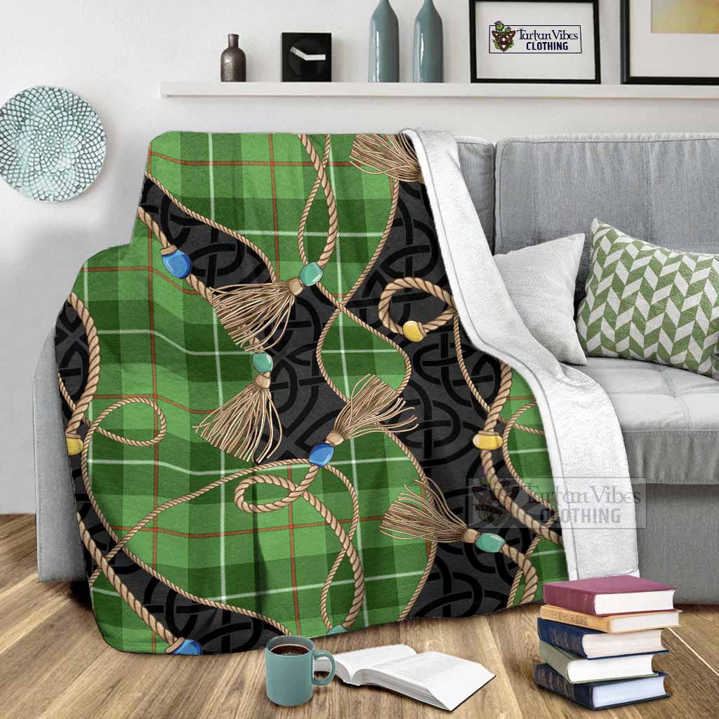 Boyle Scottish Tartan Twisted Ropes Stylized Blanket - Tartan Vibes Clothing