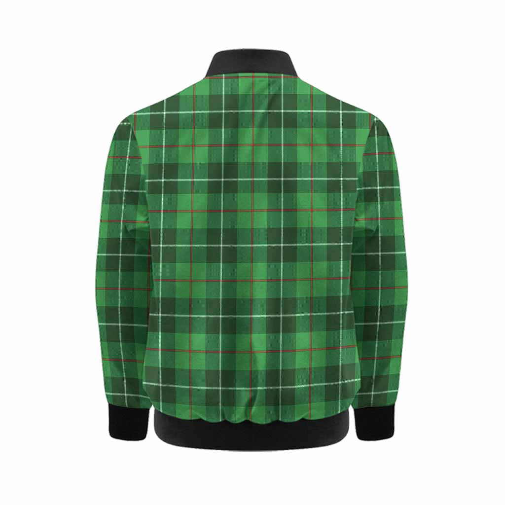 Boyle Tartan Crest Kid Bomber Jacket Ferocious Lion Style