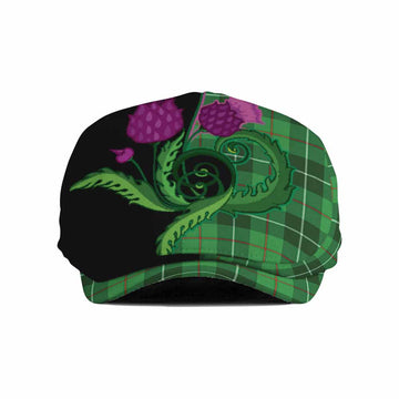 Boyle Tartan Flat Cap, Jeff Cap Traditional Scottish Thistle