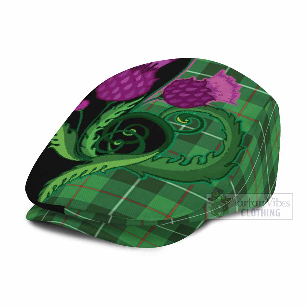 Boyle Tartan Flat Cap, Jeff Cap Traditional Scottish Thistle