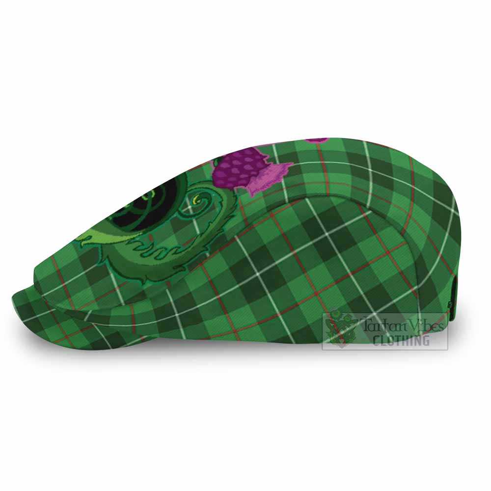 Boyle Tartan Flat Cap, Jeff Cap Traditional Scottish Thistle