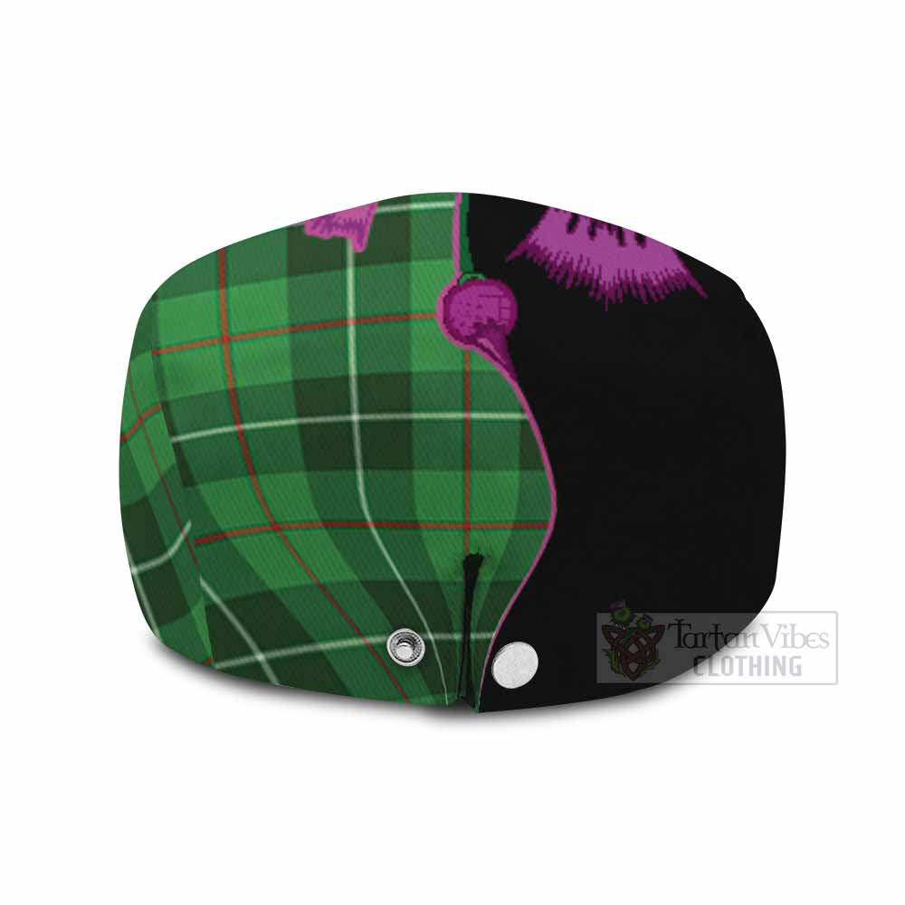 Boyle Tartan Flat Cap, Jeff Cap Traditional Scottish Thistle