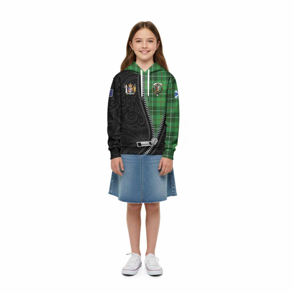 Boyle Tartan Kid Hoodie New Zealand Pattern Unique Zipper Stylized