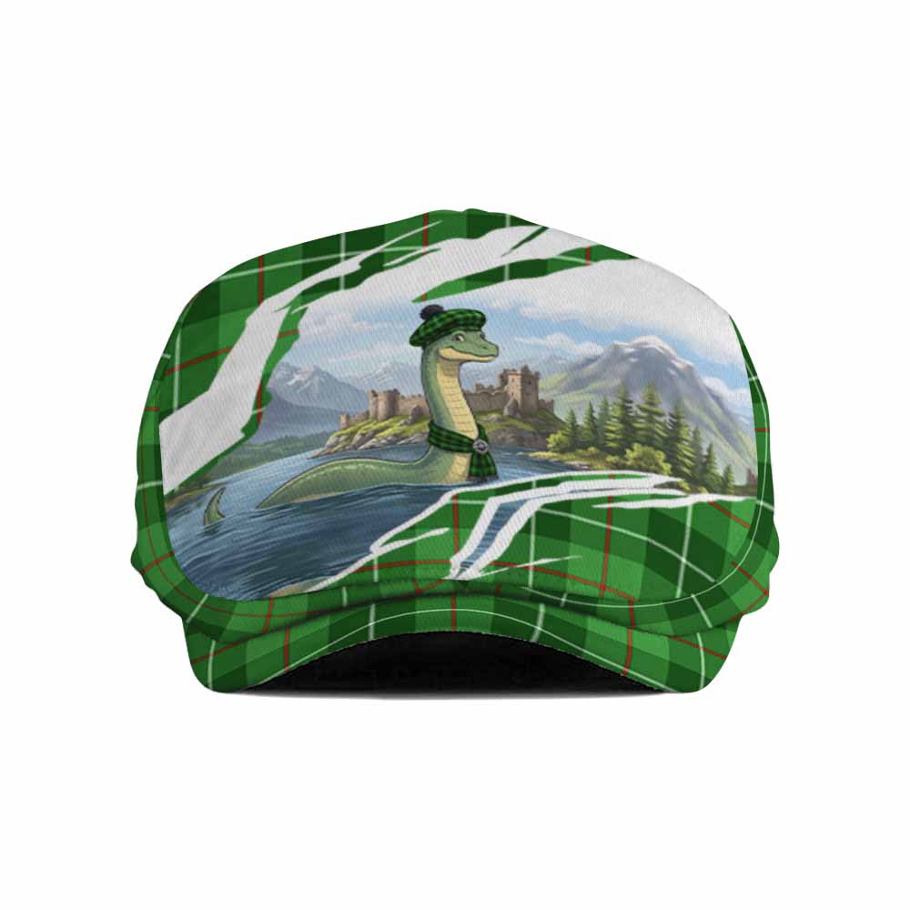 Boyle Tartan Loch Ness Monster Scottish Heritage Art Flat Cap, Jeff Cap
