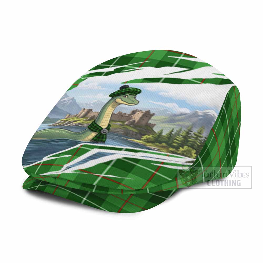 Boyle Tartan Loch Ness Monster Scottish Heritage Art Flat Cap, Jeff Cap