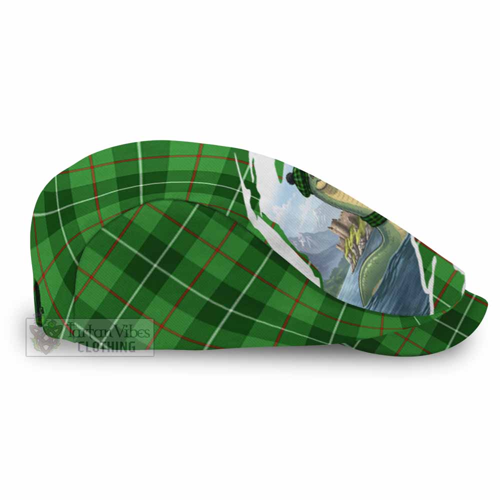 Boyle Tartan Loch Ness Monster Scottish Heritage Art Flat Cap, Jeff Cap