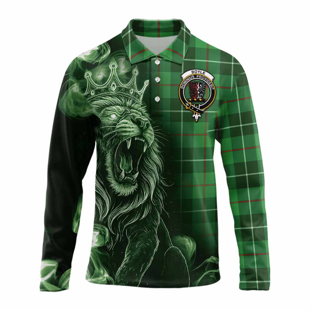 Boyle Tartan Long Sleeve Polo Shirt Roaring Lion Heritage