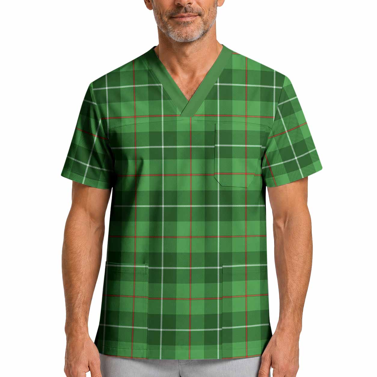 Boyle Tartan Scrub Top XL - Tartan Vibes Clothing