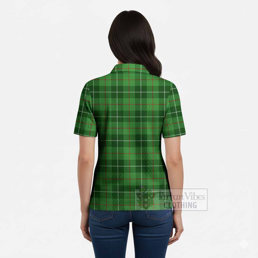 Boyle Tartan Women’s Polo Sweater Top with Family Crest