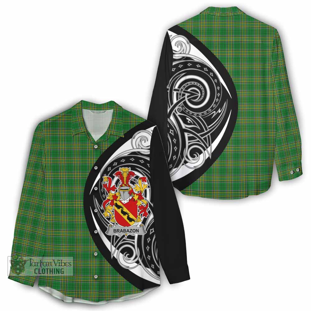 Brabazon Irish Clan Women's Casual Shirt Celtic Circle Style - Tartan Vibes Clothing