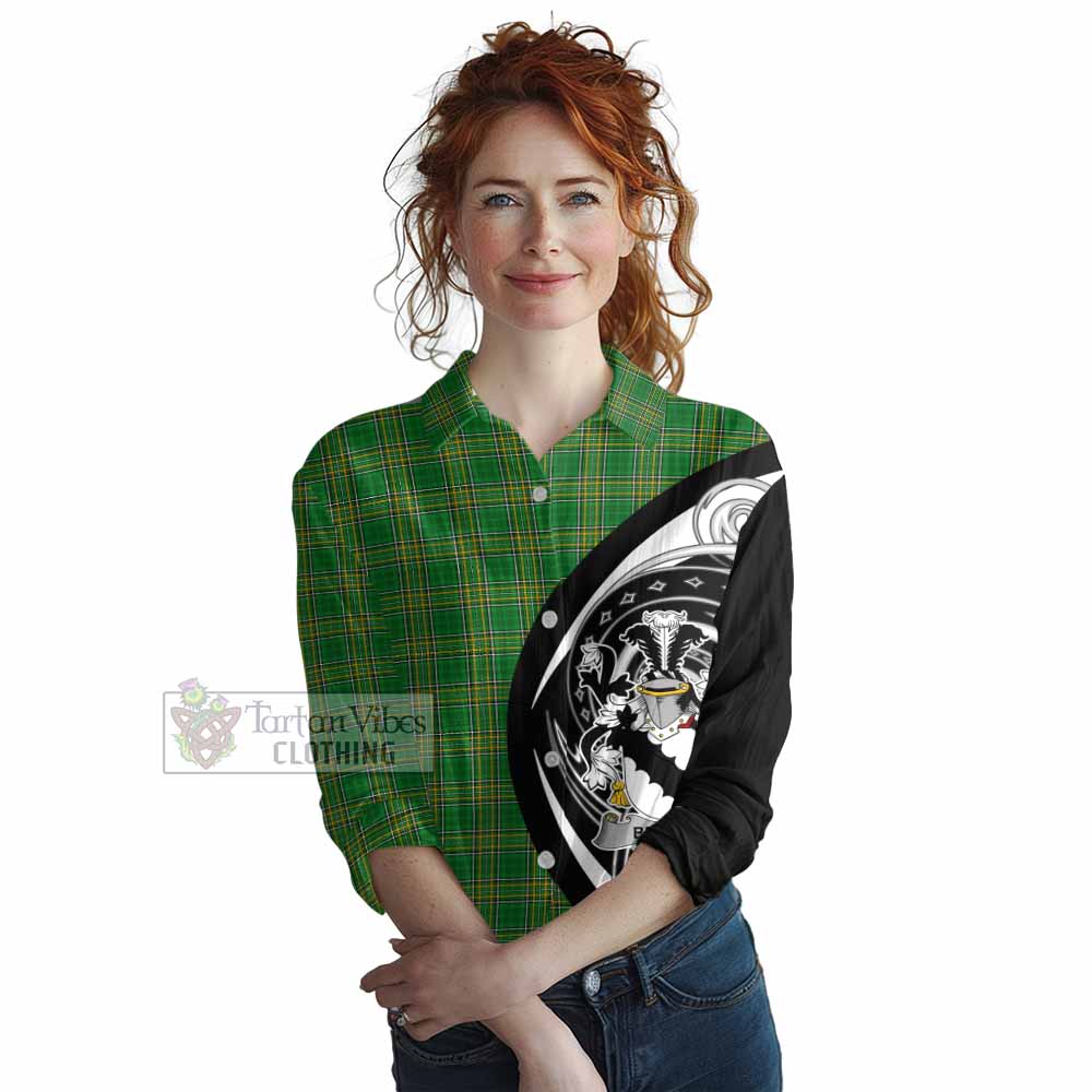 Braden Irish Clan Women's Casual Shirt Celtic Circle Style - Tartan Vibes Clothing