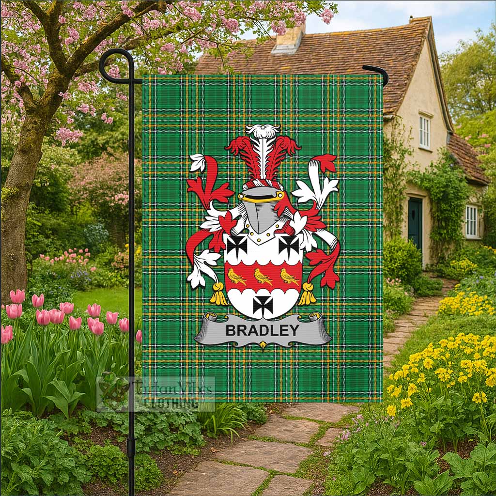 Bradley Irish Clan Tartan Flag with Coat of Arms