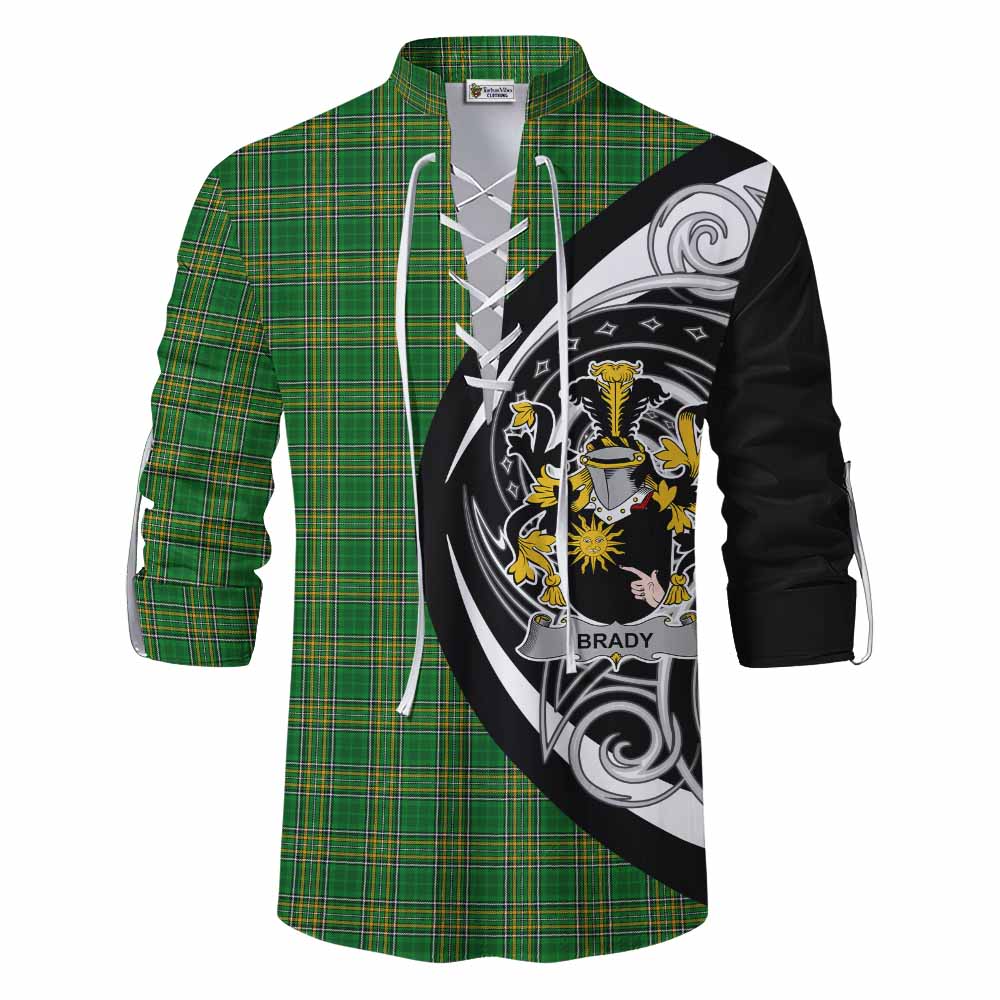 Brady Irish Clan Ghillie Kilt Shirt Celtic Circle Style Men - Tartan Vibes Clothing