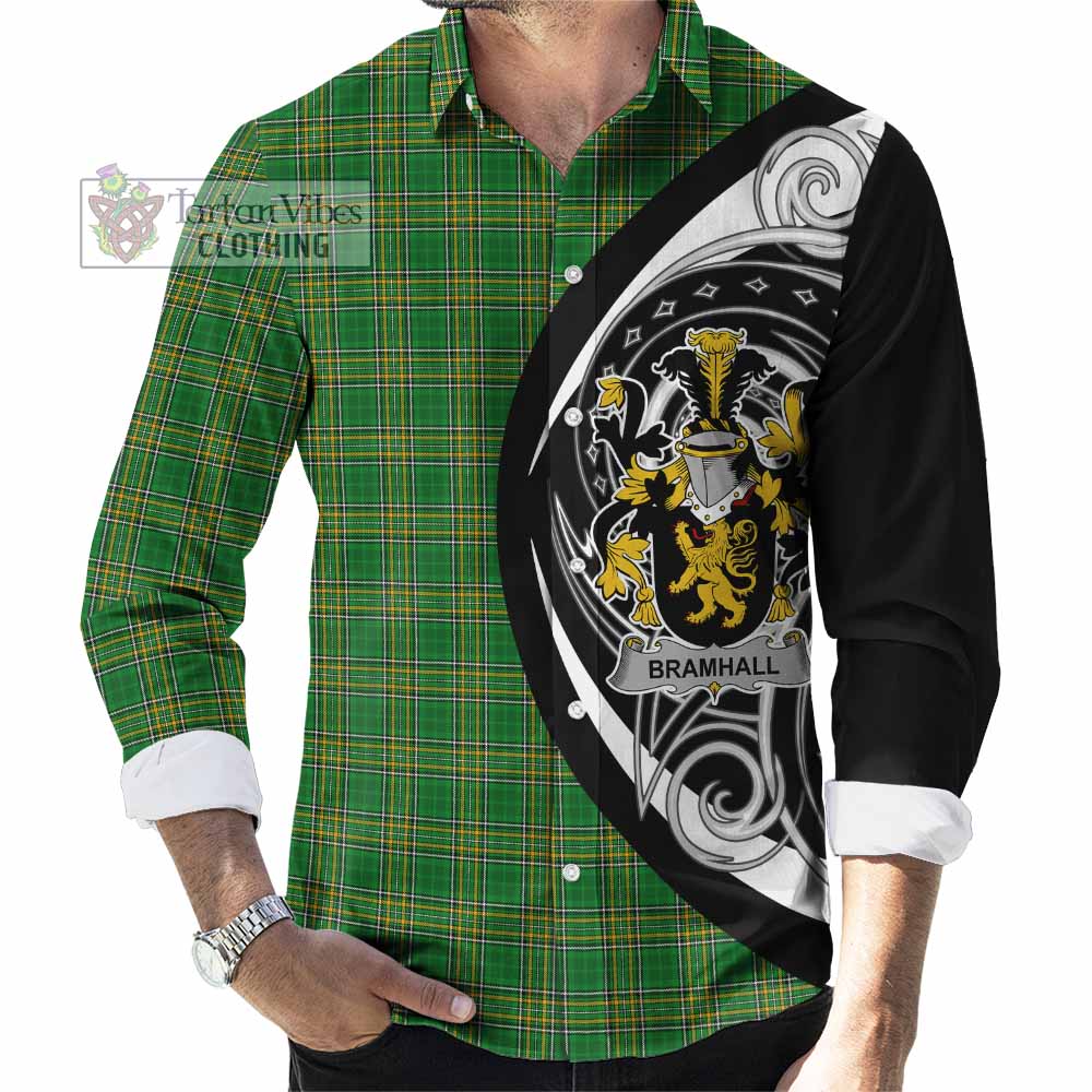 Bramhall Irish Clan Long Sleeve Button Shirt Celtic Circle Style - Tartan Vibes Clothing
