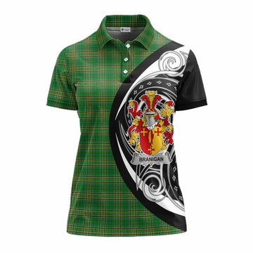 Tartan Vibes Clothing Branigan Irish Clan Women's Polo Shirt Celtic Circle Style