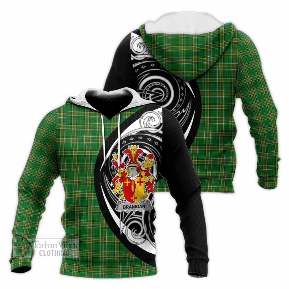 Tartan Vibes Clothing Branigan Irish Clan Knitted Hoodie Celtic Circle Style