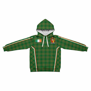 Branigan Irish Clan Coat of Arm Tartan Kid Hoodie Flag Style