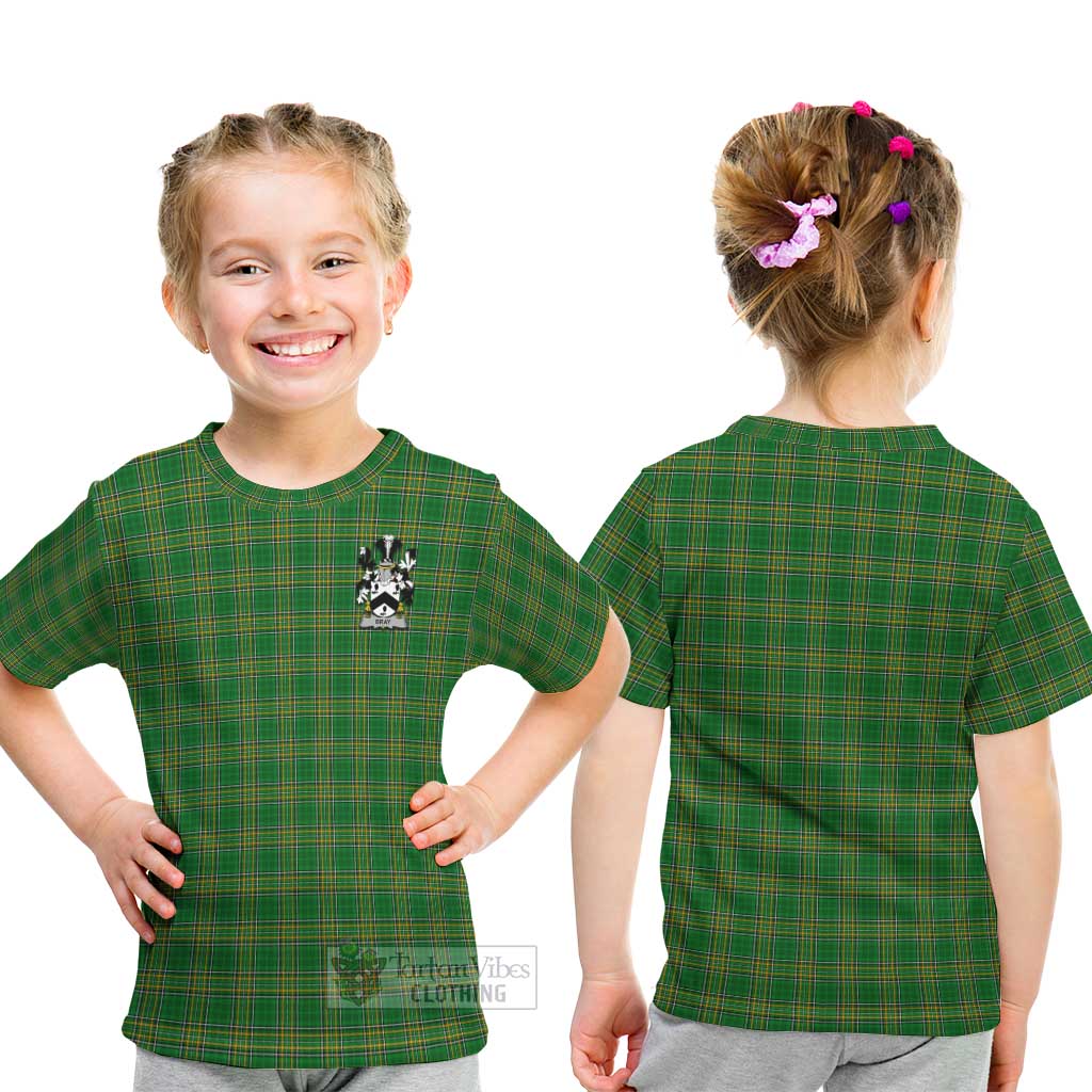 Bray Irish Clan Tartan Kid T-Shirt with Coat of Arms - Tartan Vibes Clothing