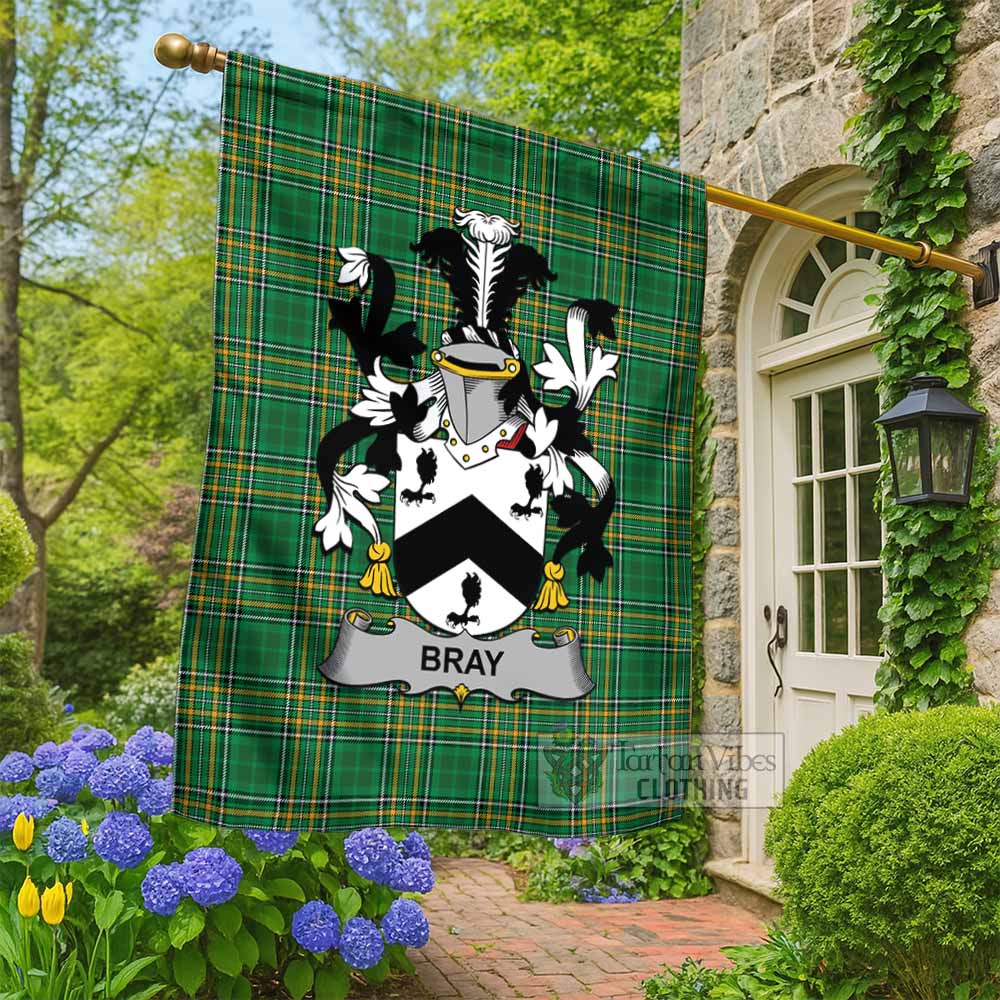Bray Irish Clan Tartan Flag with Coat of Arms