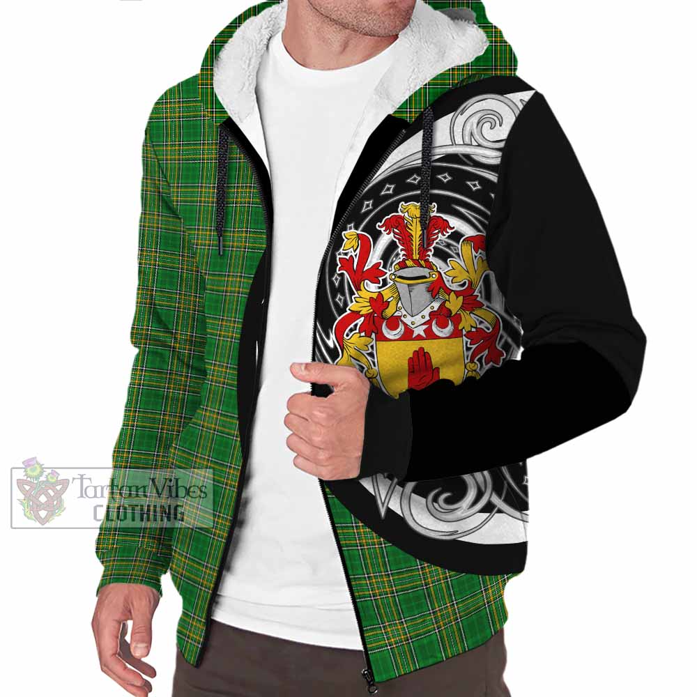 Tartan Vibes Clothing Breen Irish Clan Sherpa Hoodie Celtic Circle Style