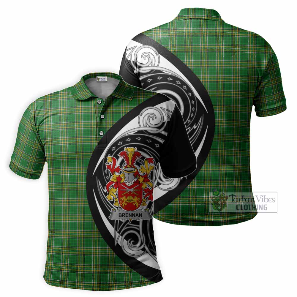 Brennan Irish Clan Polo Shirt Celtic Circle Style - Tartan Vibes Clothing