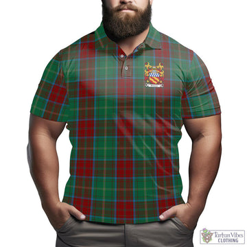 Brewer Tartan Mens Polo Shirt with Family Crest - Tartan Vibes Clothing