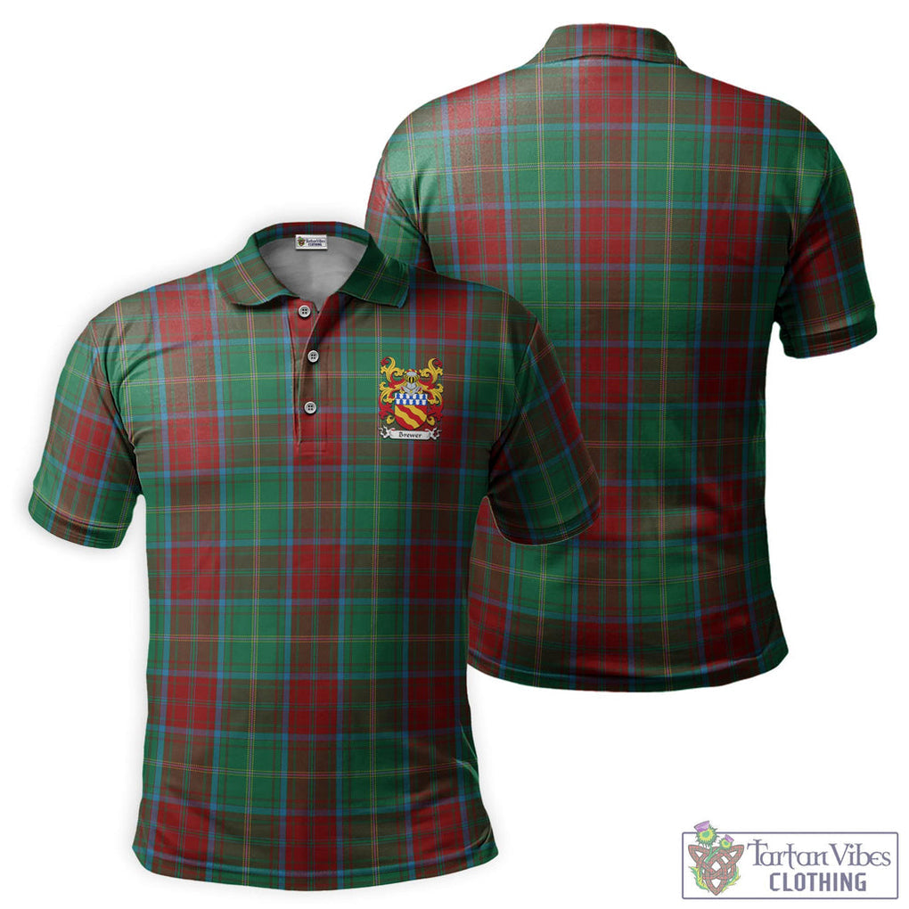 Brewer Tartan Mens Polo Shirt with Family Crest Kid - Tartan Vibes Clothing