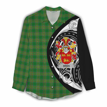 Brien Irish Clan Women's Casual Shirt Celtic Circle Style Female - Tartan Vibes Clothing