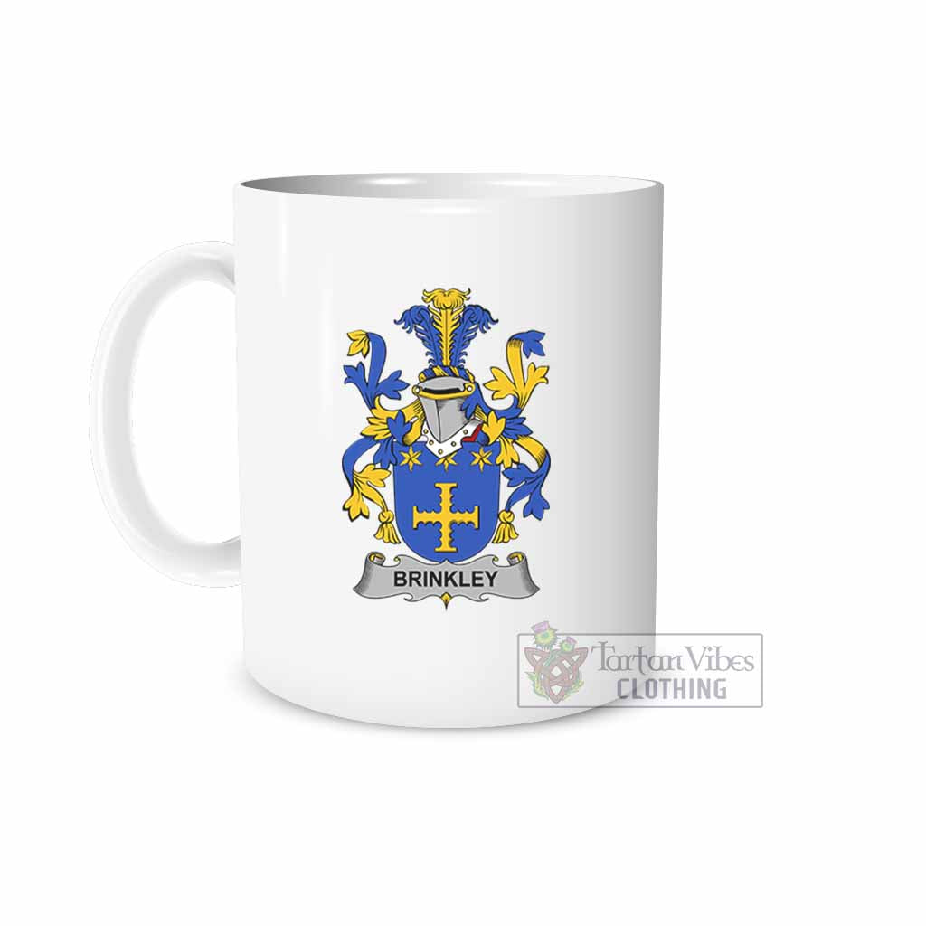 Brinkley Irish Clan Coat of Arms Ceramic Mug White - 2D-tartanvibesclothing