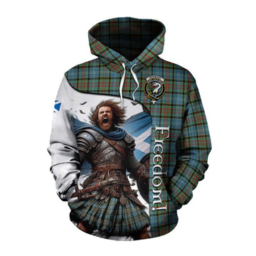 Brisbane Crest Tartan Cotton Hoodie Inspired by the Freedom of Scottish Warrior
