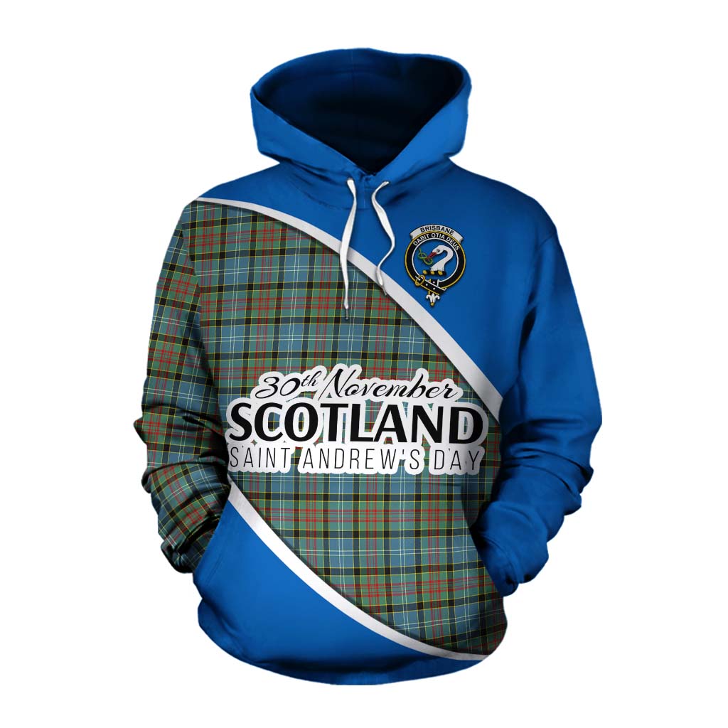 Tartan Vibes Clothing Brisbane Family Crest Tartan Cotton Hoodie Celebrate Saint Andrew's Day in Style